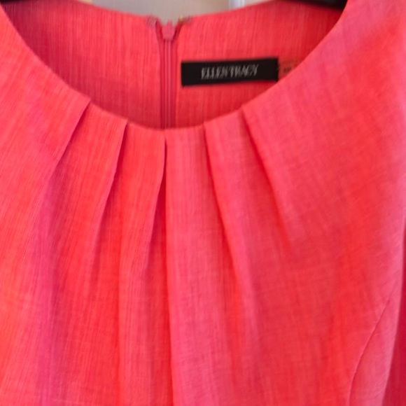 Ellen Tracy sleeveless pleated linen dress - Picture 4 of 9